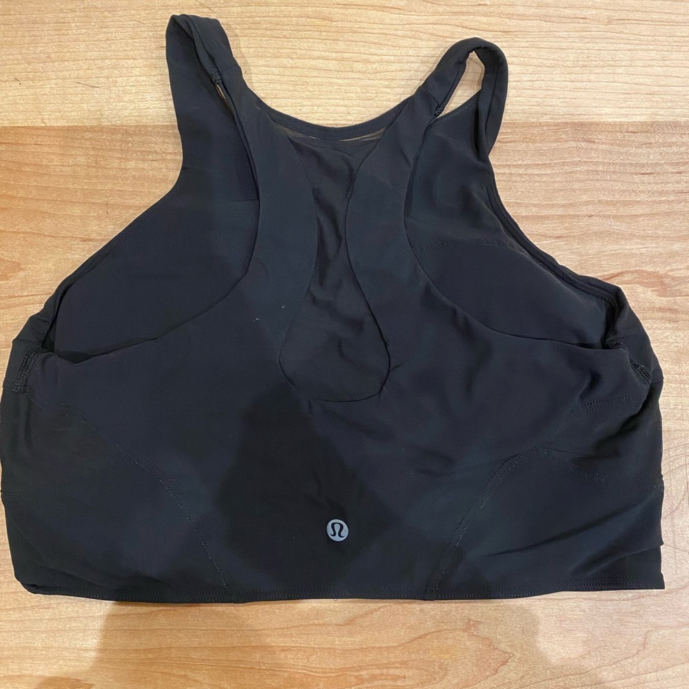 Lululemon high neck crop top built in sports bra.